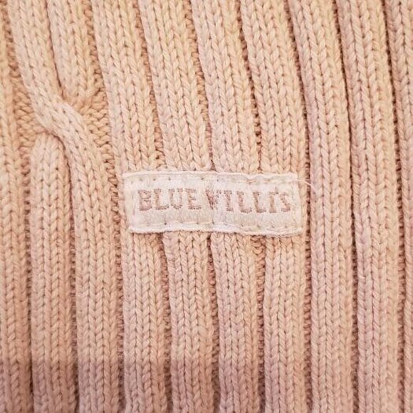 BLUE WILLI'S DENMARK, IVORY/BEIGE CABLE KNIT COLLARED SWEATER, XL - Picture 7 of 7